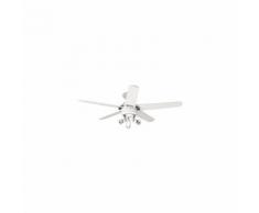 Ventilateur de plafond avec lampe Lemoyne 132cm Blanc - HUNTER -