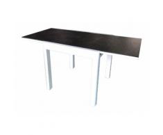 Ezeis - Table balcon avec extension Aluminium et HPL 70/140 x 70 x 75 cm