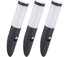 Lot de 3 appliques REMOTE CONTROL Lampe torche de jardin inox dimmable dans un set comprenant des