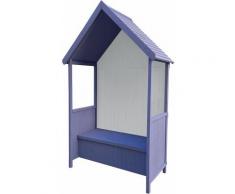 Banc de Jardin en Bois Coffre de Rangement Abribus Gardiun Alice Purple 75x137x223 cm