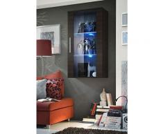 Price Factory - Vitrine LED Murale Design Neo II 110cm Wengé avec système LED. - Marron