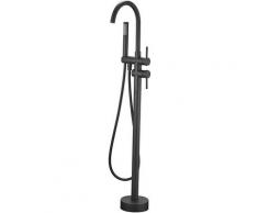 MATY Robinet mitigeur de bain sur pied Chrome noir