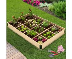 Carré potager de jardin 12 compartiments en bois 115 x 80 CM