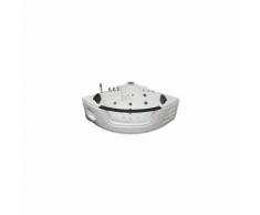 Baignoire balneo d'angle 21 jets blanche