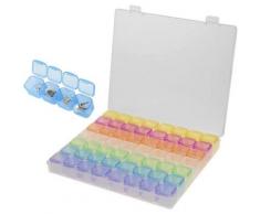 Litzee - Ajustable Boite Boîte à Compartiments Grille Amovible Boite Rangement Plastique Bijoux
