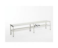 Certeo - Banc pour vestiaire en inox, pour les douches et l'extérieur - h x p 450 x 330 mm - L 2000