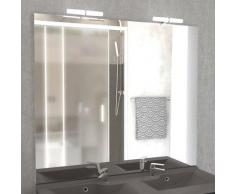 Miroir MIRCOLINE avec appliques lumineuses LED - 140x105cm