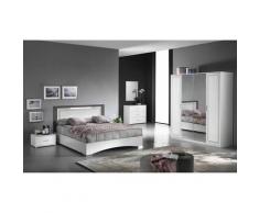 Altobuy - FADILY - Chambre Complète 160x200 avec Armoire 4 Portes