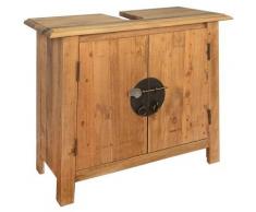 Meuble-lavabo de salle de bains pin massif recyclé 70x32x63 cm