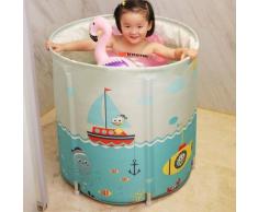80*80cm PVC Baignoire Portable Eau Tube Adulte Spa Bain Seau Pliable Extérieur