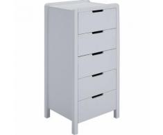 Chiffonnier 5 tiroirs gris clair - chambre enfant - LEGO 0365 - Gris
