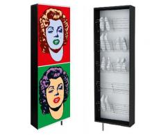 SWIVBOX | Armoire à chaussures porte pivotante 190x63.6x18 cm | 5 tablettes | Impression UV |