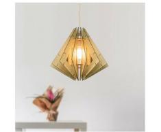 Suspension élégante style lampion en bois - Nabi