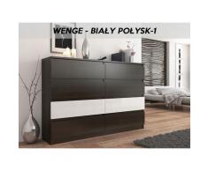 FIRA 1W | Commode contemporaine chambre 140x40x98 cm | 8 tiroirs | Meuble de rangement scandinave |