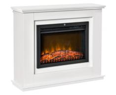 Homcom - Cheminée électrique grande taille 2000 W effet flammes LED minuterie température