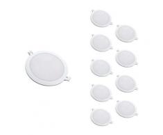 Spot LED Encastrable Rond BLANC 12W Ø115mm (Pack de 10) - Blanc Chaud 2300K - 3500K - SILAMP