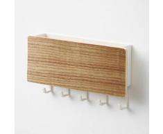 Flyme - Range Courrier Et Boite CléS en Bois Porte CléS à Crochet Sans Trou Range Courrier Mural