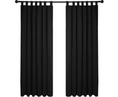 Deconovo - Lot de 2 Rideaux Occultant Isolant Thermiques Salon à Pattes, Taille Moyenne, 140x175
