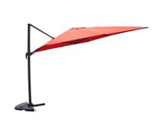Cesare terracotta : Parasol déporté, rectangulaire de 3x4m, rotatif à 360°
