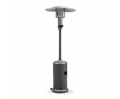 Chauffage d'extérieur à gaz, parasol chauffant de terrasse FINLAND 12,5kW Gris avec roulettes