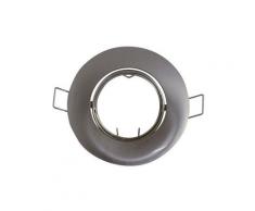 Support Spot LED Orientable Rond D92 Argent brossé