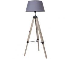 Lampe à Poser Trépied & Lampe de Sol : Hauteur Réglable 103~146 cm, 40 W, Style Nordique, Gris