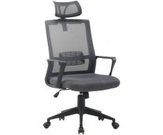 SKLUM Chaise de Bureau avec Accoudoirs et Roulettes Teill Black Gris Polypropylène - Nylon - Gris