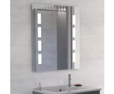 Miroir anti-buée PRESTIGE 70x80 cm - éclairage intégré à LED et interrupteur sensitif
