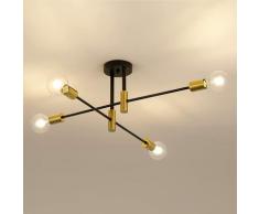 Litzee - Plafonniers, Plafonniers 4 Bras Diamètre 60cm, Lustres de Plafond Réglables à 180° pour