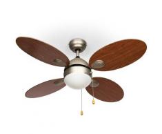 Klarstein Valderama Ventilateur de plafond 42" 60W Lampe de plafond 2x43W -cerisier