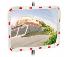 Miroir de circulation, résistant aux intempéries, professionnel, avec fixation, ABS - Plastique,