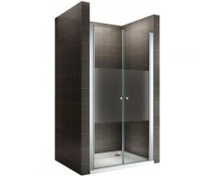 Porte de douche hauteur 180 cm en verre de sécurité semi opaque 96-100x180 cm