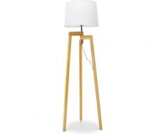 Lampadaire trépied style Nordique bois Bois naturel