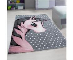 Tapis rectangle pour chambre de bébé licorne Willis Rose 120x170