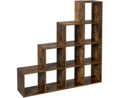 Songmics - VASAGLE Étagère escalier, Meuble de rangement, 10 Compartiments, Bibliothèque, pour