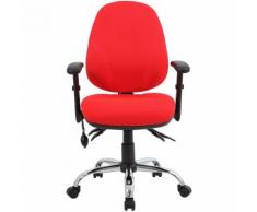 Chaise d'atelier pivotante Ergo Operator - ergonomique, rouge