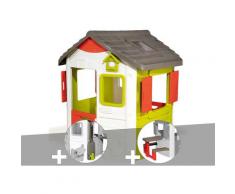 Cabane enfant Neo Jura Lodge + Récupérateur d'eau + Table pique-nique - Smoby