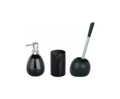 Set Accessoires Salle de Bain, Distributeur Savon Liquide, Porte Brosse à Dent, Brosse WC,