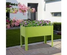 Costway - Jardinière Surélevée en Acier Galvanisé 61 x 31 x 45 CM Carré Potager sur Pied avec 2