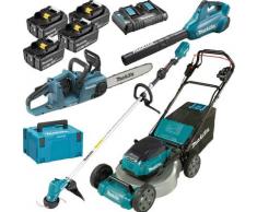 Pack Makita Jardin: tondeuse auto-tractée 36V 53cm DLM532 + débroussailleuse 18V DUR190LZX3 +