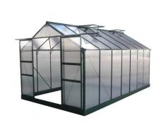 Serre jardin polycarbonate 'Dahlia' Vert Sapin 13,29 m²