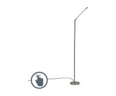 Lampadaire Moderne en acier avec LED - Berdien Qazqa Moderne Luminaire interieur