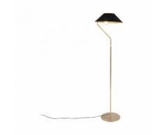 Lampadaire Art Déco doré avec Abat-Jour doré noir - Knick Qazqa Art Deco Luminaire interieur