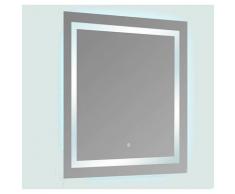 Miroir lumineux de salle de bain Carré - Rétro-éclairage LED - 80x80 cm - Connec't 80