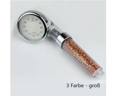 Pommeau de Douche à LED Filtration Tête de Douche Lumineux Douchette avec 3 Couleurs Changeantes
