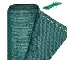 Brise-vue, Paravent pour les clôtures et rambardes, Tissu hdpe, Anti-UV, 1,2 x 20 mètres, vert