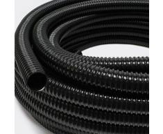 25m Tuyau d'aspiration Tuyau spiralé 38 mm (1 1/2") - noir jardin bricolage