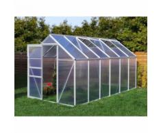 Serre de jardin 8.17 m² en aluminium - 190x430 cm