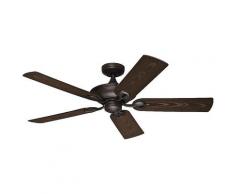 Ventilateur de plafond MARIBEL - Ø hélice 1320 mm - noyer foncé / bronze neuf