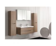 Meuble de salle de bain à suspendre SMILE 1200, chêne clair, en option miroir et armoire murale: